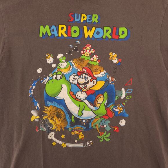Nintendo Mario Video Game Short Sleeve Graphic T Shirt Adult Mens Size M Gray - Picture 4 of 9